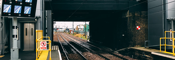 Train station railway in london